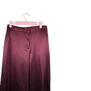 H&M Burgundy Wide Leg Pants